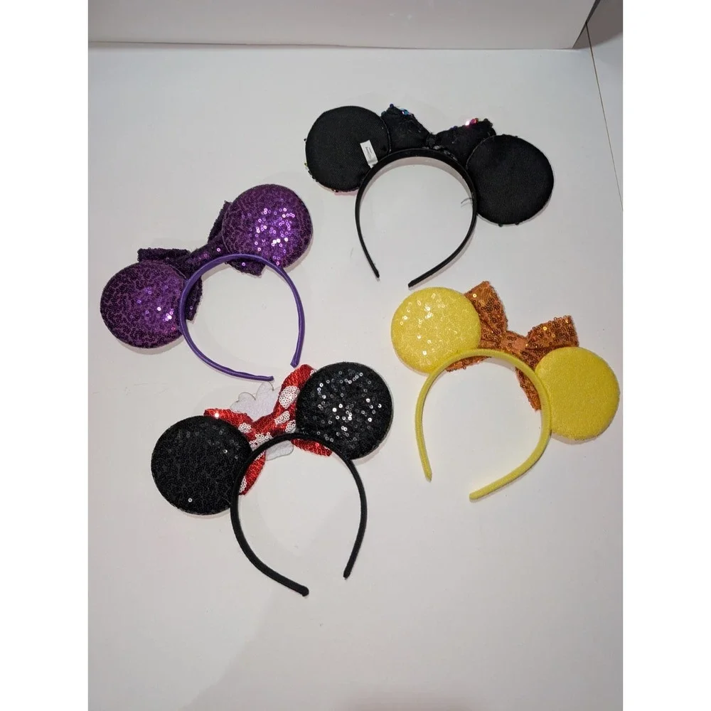 Minnie Mouse Ears Lot Lion King Disney Sequin Headbands Bow